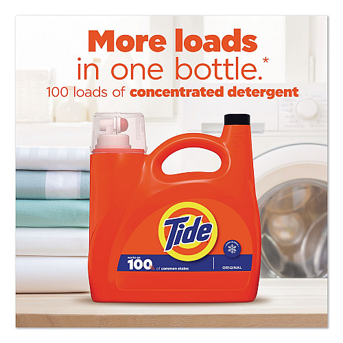 Tide HE Laundry Detergent, Original Scent, 100 Loads, 125 oz Pump Bottle (60554)