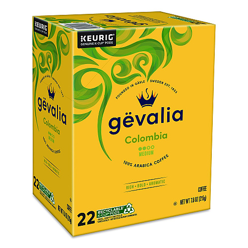 Gevalia Colombia K-Cup Pods, 22/Box (9555)