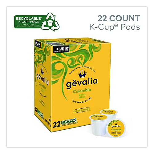Gevalia Colombia K-Cup Pods, 22/Box (9555)