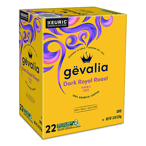 Gevalia Dark Royal Roast K-Cup Pods, 22/Box (9556)