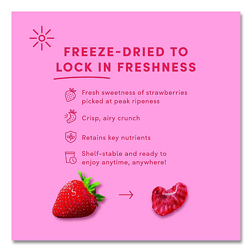 Tru Fru Hyper-Dried Grab and Go Strawberries in White and Dark Chocolate, 1.7 oz Packet, 12/Carton (22002830)