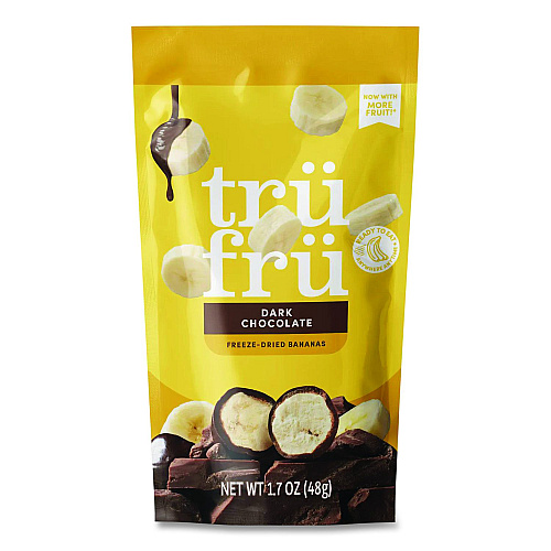 Tru Fru Hyper-Dried Grab and Go Dried Bananas in Dark Chocolate, 1.7 oz Packet, 12/Carton (22002831)