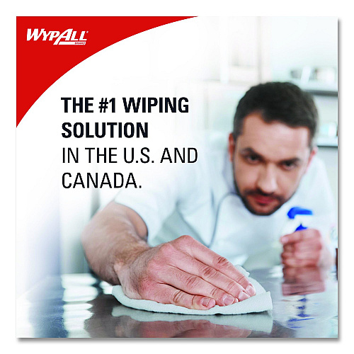 WypAll Heavy-Duty Foodservice Cloths, 1-Ply, 12.5 x 15, White, 300 Sheets/Box (58136CT)