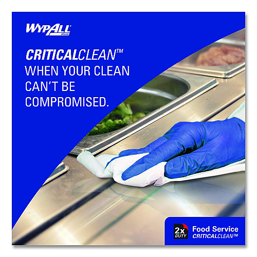 WypAll Heavy-Duty Foodservice Cloths, 1-Ply, 12.5 x 15, White, 300 Sheets/Box (58136CT)
