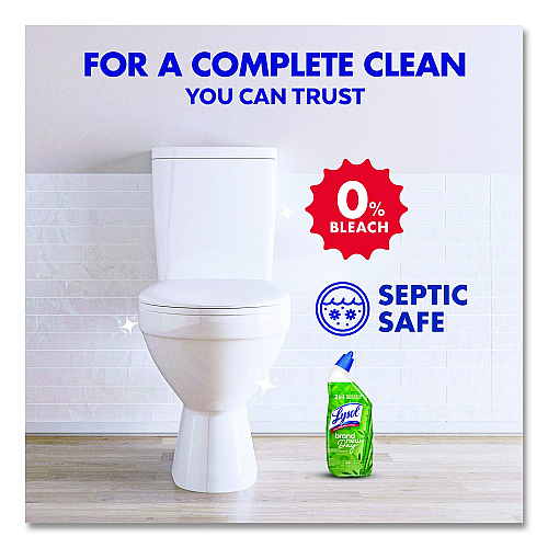 LYSOL Brand Clinging Gel Brand New Day Toilet Bowl Cleaner, 24 oz Angle-Neck Bottle, Bamboo Scent, 9/Carton (62015CT)