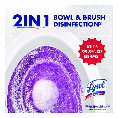 LYSOL Brand Clinging Gel Brand New Day Toilet Bowl Cleaner, Lavender and Cotton Blossom, 24 oz Angle-Neck Bottle, 9/Carton (56251CT)