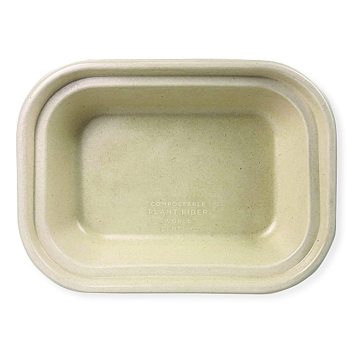 World Centric Fiber Containers, 17 oz, 6.02 x 8.02 x 1.5, Natural, Sugarcane Fiber, 400/Carton (TRSCU8LFP)