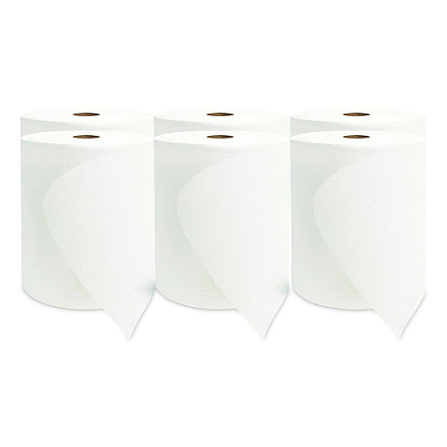 Morcon Paper Valay Universal Hardwound Premium Roll Towel, 1-Ply, 8" x 800 ft, White, 6 Rolls/Carton (VT8068)