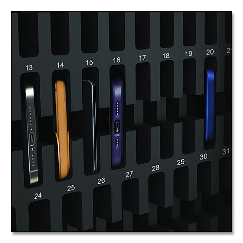 Luxor Cell Guard 30-Bay Cabinet for 32 Devices, 14.96 x 16.14 x 8.98, Black (CHZZ001)