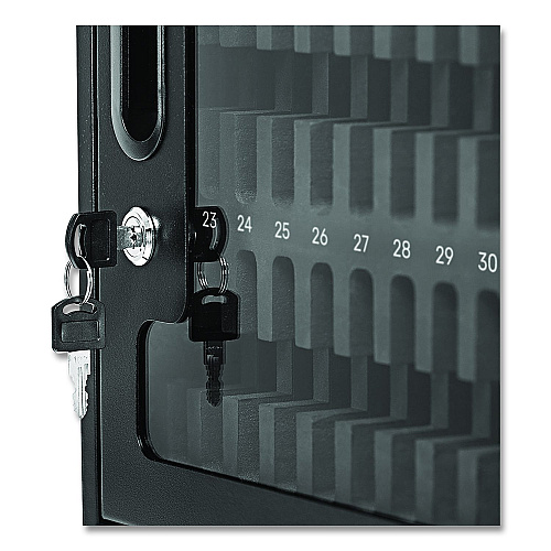 Luxor Cell Guard 32-Bay Wall-Mount Cabinet for 32 Devices, 14.96 x 16.14 x 8.98, Black (CHZZ002)