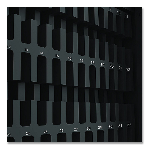 Luxor Cell Guard 32-Bay Wall-Mount Cabinet for 32 Devices, 14.96 x 16.14 x 8.98, Black (CHZZ002)