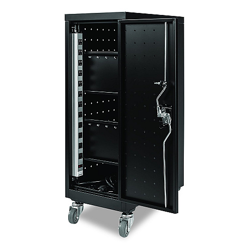Luxor 12 Laptop/Chromebook Compact Charging Cart for 12 Devices, 14 x 21.15 x 39.62 (LLTP12B)