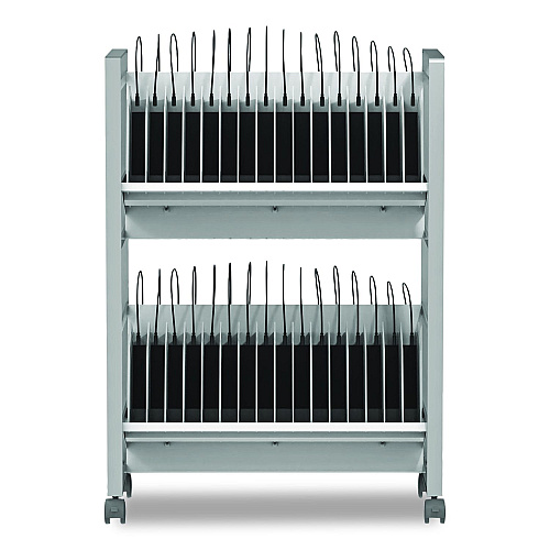 Luxor 32 Bay Open Charging Cart for 32 Devices, 27 x 14.75 x 39.75 (CHMC006)