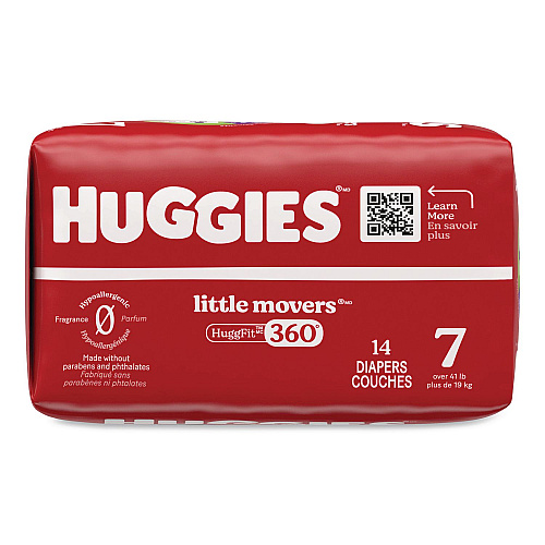Huggies Little Movers HuggFit 360 Degree, Size 7, Over 41 lbs, Disney Design, 14/Pack (56609PK)