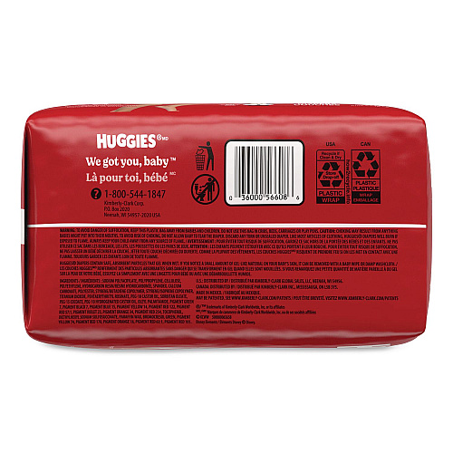 Huggies Little Movers HuggFit 360 Degree, Size 6, Over 35 lbs, Disney Design, 17/Pack (56608PK)