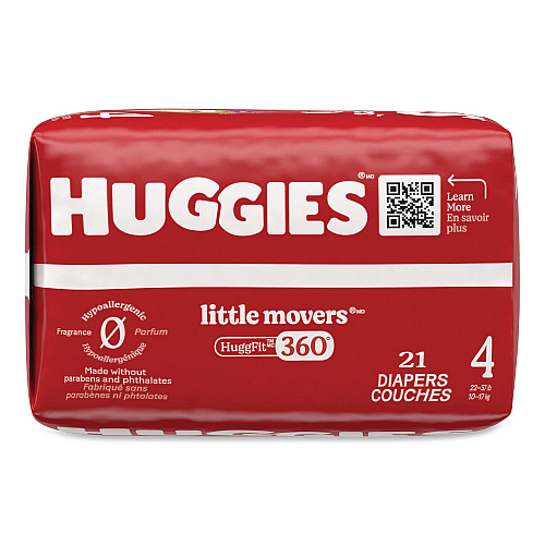 Huggies Little Movers HuggFit 360 Degree, Size 4, 22 lbs to 37 lbs Disney Design, 21/Pack (56606PK)