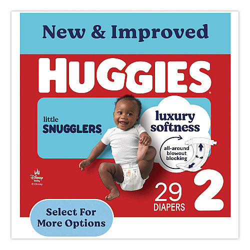 Huggies Little Snugglers Baby Diapers, Size 2, 12 lbs to 18 lbs, Disney Design, 29/Pack (49697PK)