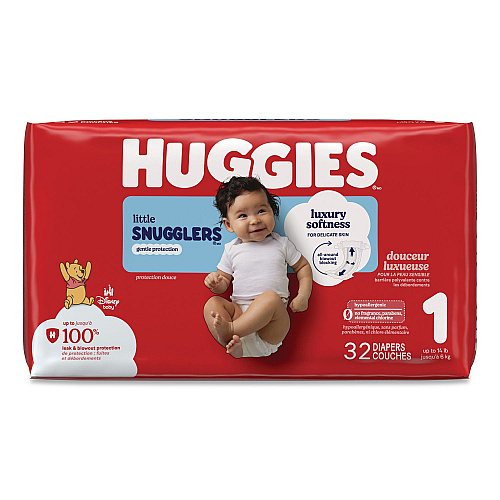 Huggies Little Snugglers Baby Diapers, Size 1, 8 lbs to 14 lbs, Disney Design, 32/Pack (49695PK)