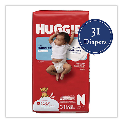 Huggies Little Snugglers Baby Diapers, Size Newborn to 10 lbs, Disney Design, 31/Pack (49694PK)
