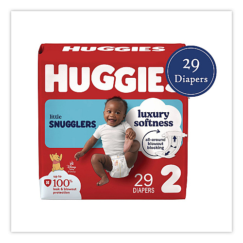 Huggies Little Snugglers Baby Diapers, Size 2, 12 lbs to 18 lbs, Disney Design, 29/Pack (49697PK)
