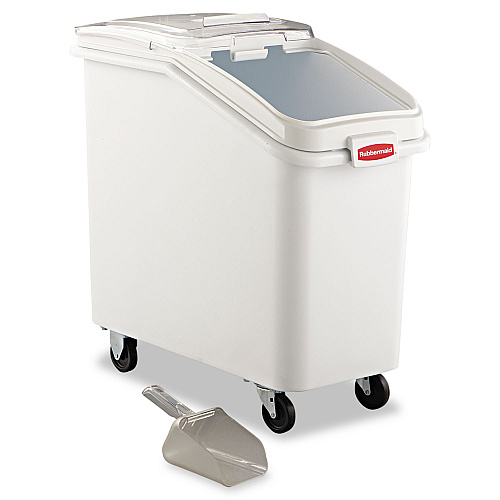 Rubbermaid Commercial ProSave Mobile Ingredient Bin, 26.18 gal, 15.5 x 29.5 x 28, White, Plastic (360288WHI)