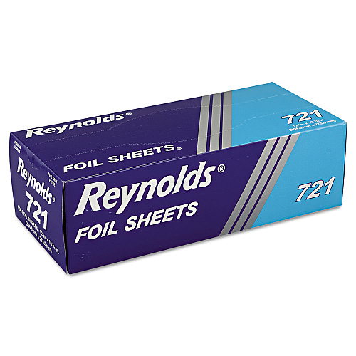Reynolds Interfolded Aluminum Foil Sheets, 10.75 x 12, 500 Sheets/Box, 6 Boxes/Carton (721)