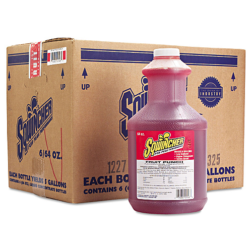 Sqwincher Liquid Concentrate Electrolyte Drink, Fruit Punch, 64oz Bottles, 6/Carton (030325FP)