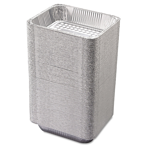 HFA Aluminum Steam Table Pans, Half-Size Deep, 2.56" Deep, 10.38 x 12.75, 100/Carton (32140)