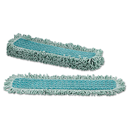 Rubbermaid HYGEN Microfiber Fringed Dust Mop Pad, 24w x 9d, Green (Q42600GR00)