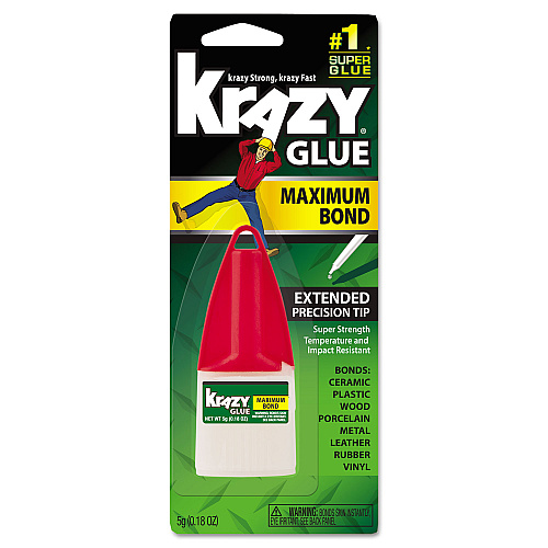 Maximum Bond Krazy Glue, 0.18 oz, Dries Clear (KG48348CO)