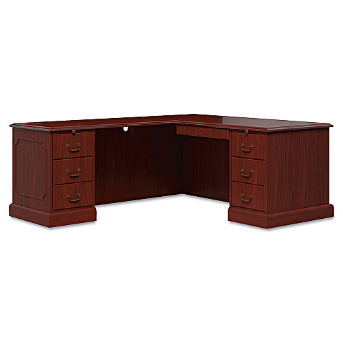 HON 94000 Series "L" Workstation Left Return, 48w x 24d x 29.5h, Mahogany (94216LNN)