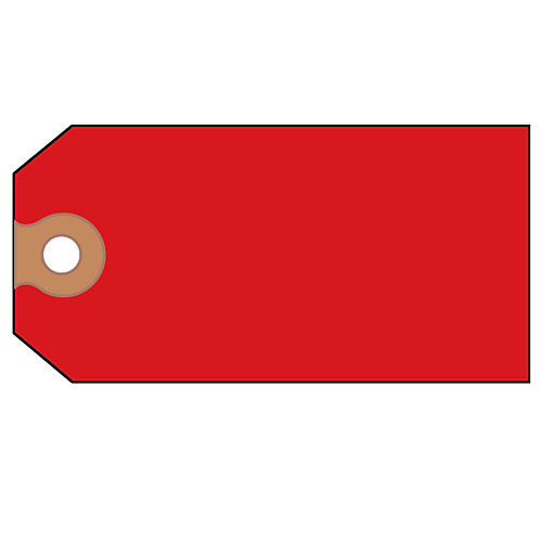Avery Unstrung Shipping Tags, 11.5 pt.Stock, 4.75 x 2.38, Red, 1,000/Box (12345)