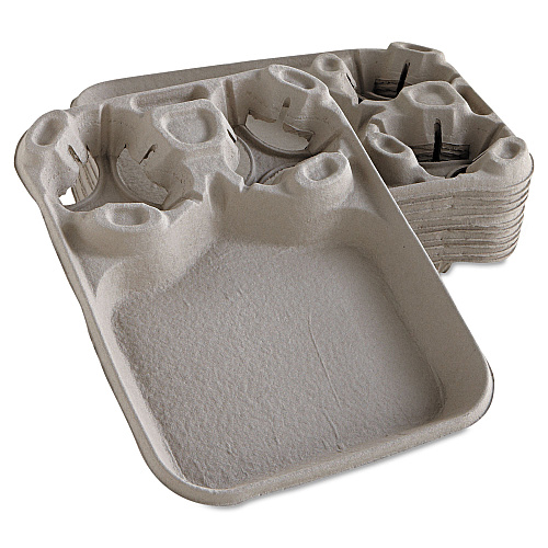 Chinet StrongHolder Molded Fiber Cup/Food Trays, 8 oz to 44 oz, 2 Cups, Beige, 100/Carton (20990CT)