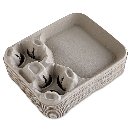 Chinet StrongHolder Molded Fiber Cup/Food Trays, 8 oz to 44 oz, 2 Cups, Beige, 100/Carton (20990CT)
