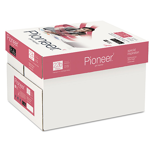 Pioneer Premium Multipurpose Paper, 99 Bright, 22 lb Bond Weight, 8.5 x 11, Bright White, 500 Sheets/Ream, 10 Reams/Carton (PIO1122F)