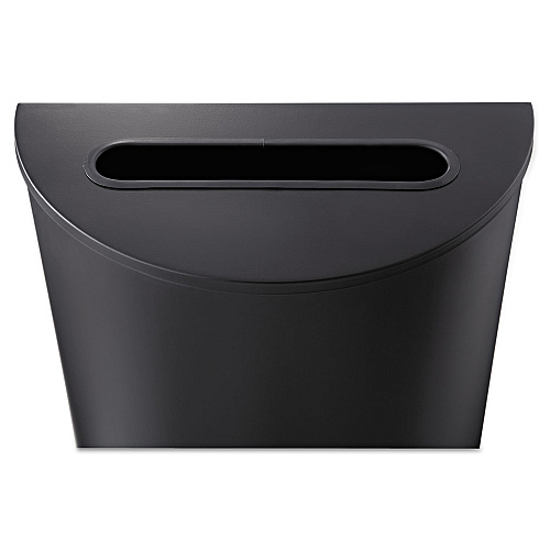Safco Half-Round Receptacle, Half-Round, Steel, 12.5 gal, Black (9940BL)