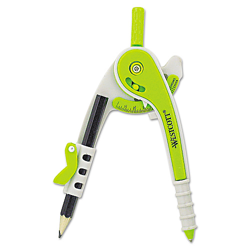 Acme United Plastic Safety Compass with Pencil, 6" Maximum Diameter, Assorted Colors (13017)