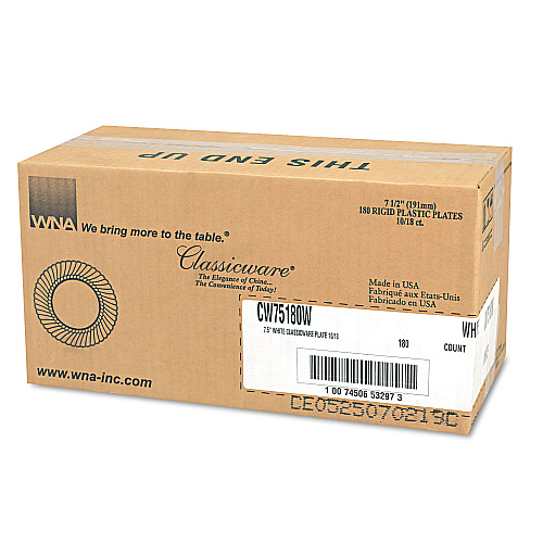 WNA CW75180W Classicware Plastic Dinnerware
