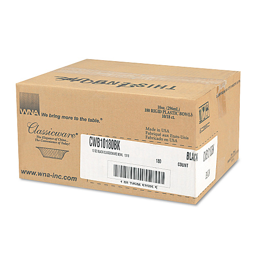 WNA CWB10180BK Classicware Plastic Dinnerware