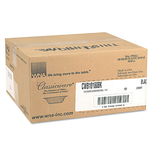 WNA CWB10180BK Classicware Plastic Dinnerware