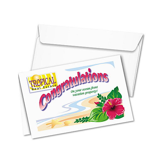 Avery Half-Fold Greeting Cards with Matching Envelopes, Inkjet, 85 lb, 5.5 x 8.5, Matte White, 1 Card/Sheet, 20 Sheets/Box (3265)