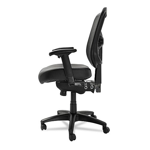 Alera Elusion Series Mesh Mid-Back Multifunction Chair, Supports Up to 275 lb, 17.7" to 21.4" Seat Height, Black (ALEEL4215)