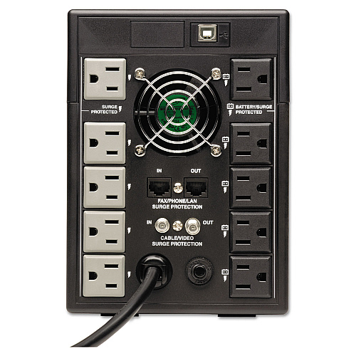 Tripp Lite SmartPro LCD Line-Interactive UPS AVR Tower, 10 Outlets, 1,500 VA, 650 J (SMART1500LDT)