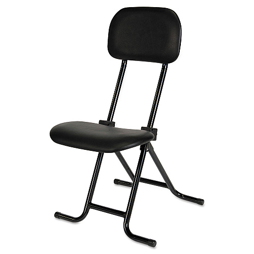 Alera IL Series Height-Adjustable Folding Stool, Supports Up to 300 lb, 27.5" Seat Height, Black (ALECS612)