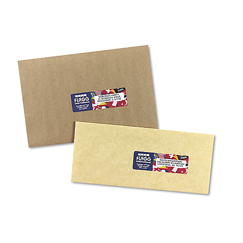 Avery Vibrant Laser Color-Print Labels w/ Sure Feed, 1.25 x 3.75, White, 300/Pack (6879)