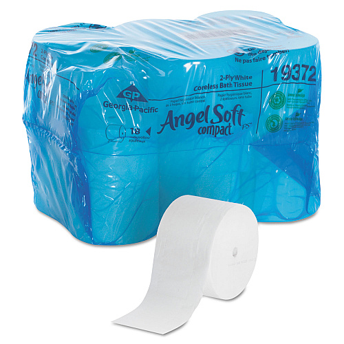 Compact&reg; Coreless Standard Toilet Paper, 2-Ply, 1125 Sheets, 18 Rolls (19372)