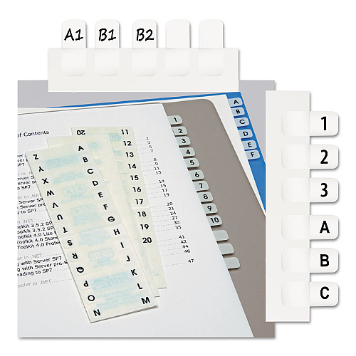 Redi-Tag Legal Index Tabs, Preprinted Alpha: A to Z, 1/12-Cut, White, 0.44" Wide, 104/Pack (31005)