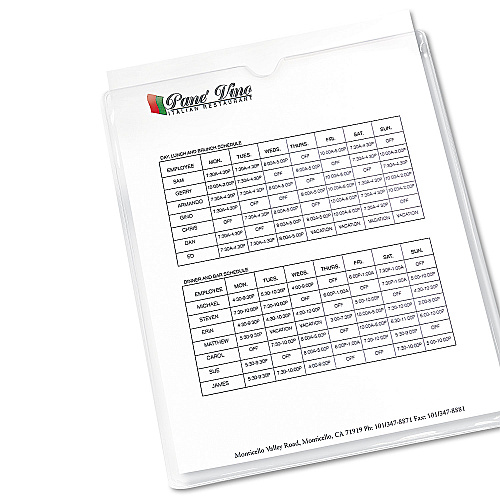 Avery Top-Load Clear Vinyl Envelopes w/Thumb Notch, 9 x 12, Clear, 10/Pack (74804)