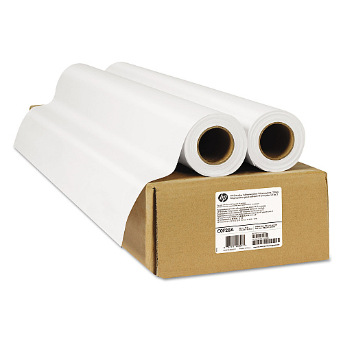HP Everyday Adhesive Gloss Polypropylene, 2" Core, 36" x 75 ft, Glossy White, 2/Pack (C0F28A)