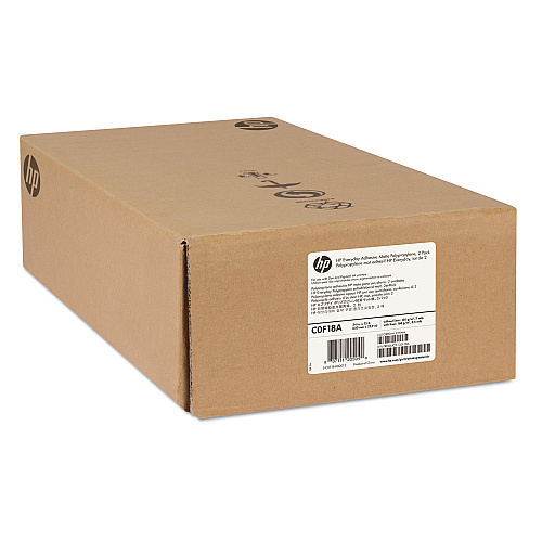 HP Everyday Adhesive Matte Polypropylene, 2" Core, 24" x 75 ft, Matte White, 2/Pack (C0F18A)